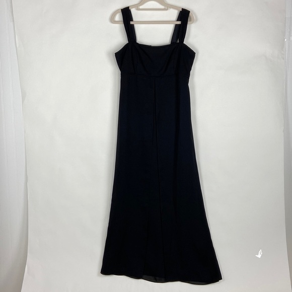 Davids Bridal 8534 Long Flowy Black Strapless Dress Bridesmaid Dress Cocktail - Picture 16 of 16